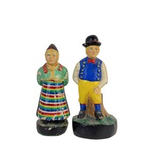 Vtge Oscar Gunnarson Swedish Man & Woman Figurines Statues Miniature Sculptures picture