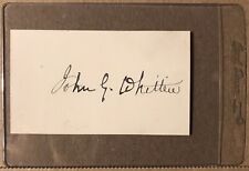 RARE John Greenleaf Whittier Signed Card Quaker Poet Slavery Abolitionist Author picture