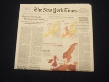 2021 APRIL 11 NEW YORK TIMES - SWEEP OF A DANGEROUS VIRUS VARIANT ACROSS EUROPE picture