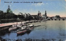 Postcard Dresden (01067), Belvedere and Landingplatz, postcard, colored picture