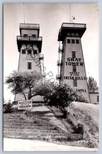 WA1/ Irish Hills Michigan RPPC Postcard c1940s Observation Tower 213 picture
