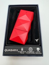 Colibri Quasar II Double-Flame Lighter With Punch, Red NEW IN BOX picture