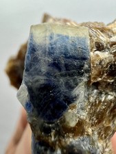 162ct. Natural Blue Sapphire Crystal Cluster on Mica - Afghanistan Specimen picture