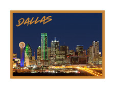Dallas Texas Skyline Refrigerator magnet picture