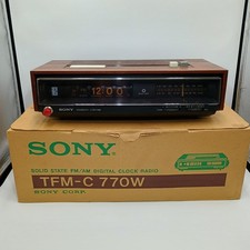 Sony TFM-C770W Digimatic Litetime Flip Clock AM FM Radio w/ Box Parts Repair picture