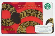 STARBUCKS Gift Card - 2013 Chinese New Year of the Snake - 6082 - 2012 -No Value picture