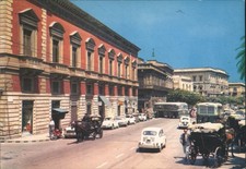 Palermo, Italy Piazza G. Verdi-Busy Street Scene Original Vintage Postcard picture