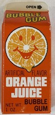 Vintage 1980’s TOPPS ORANGE JUICE BUBBLE GUM Sealed NOS picture
