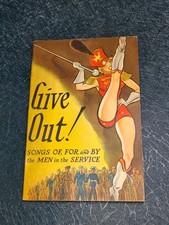 Vintage 1944 WWII Give Out Serviceman Songbook Military Paper Ephemera VG Cond. picture