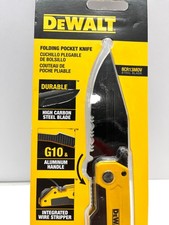 NEW DeWALT Premium Folding Pocket Knife, Alum Handle, Wire Stripper, DWHT10313 picture
