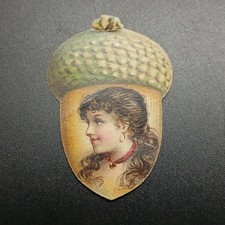 1890s Kinney Bros. N228 Antique Acorn Victorian Diecut Tobacco Cigarette Card picture