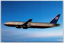 Airplane Postcard United Airlines Boeing 777 First Revenue Flight CM1 picture