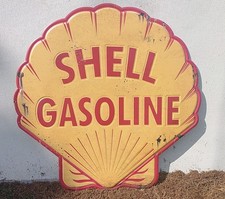 Shell Gasoline Vintage Style Wall Decor 36” Metal Sign Garage Shop Man Cave picture