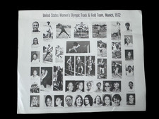 1972 U.S. Women's Olympic Track & Field Team Munich Olympics Poster Photo picture