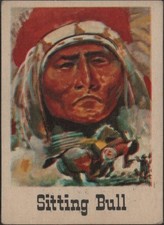 1966 Leaf Good Guys & Bad Guys Card #41 - Sitting Bull - Excellent picture