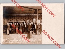 c1907 Order Of Railroad Telegraphers ORT Meeting OELWEIN Iowa IA RPPC Real Photo picture