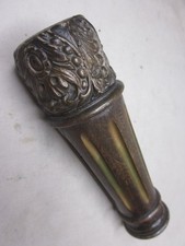 vintage antique ornate hard wooden candlestick holder post pillar wood part picture