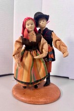 Vintage c.1950's-60's Polish Regional Folk Dolls from Krakow -Handmade Collecti. picture