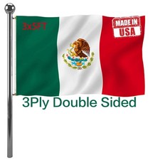Jayus Double Sided Mexico Flags 3x5 FT Outdoor - Vivid Colors Heavy Duty 100%... picture