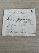 John Jay, S J Tilden, Regis Gignoux, And Sherwood Signatures Page Cut From Book picture