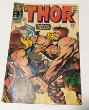 Vintage Thor Comic Book March 126 Marvel Thor VS Hercules Battle 1966 Imperfect picture