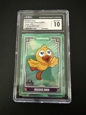 VeeFriends 2025 Topps Chrome Decisive Duck Green Refractor 35/99 CGC 10 picture