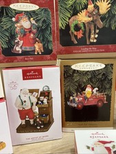 9 Lot Santa Hallmark Keepsake Ornament w/ Boxes. Some Magic picture