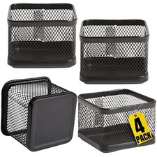 MESH PAPERCLIP HOLDER FOR DESK PAPERCLIP HOLDER DESK ACCESSORIES HOLDER 4 PACK picture
