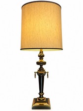 Vintage Stiffel Brass Table Lamp Torch Model 1213 Neoclassical Regency USA 36