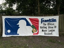 Vintage Franklin MLB Baseball Advertising Banner Batting Glove Field Display 16X picture