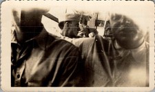 WWII Soldier Portrait Amateur Snapshot Photograph 1940s Military Barracks picture