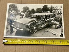 Vintage B&W Car Accident Photo Proofs Lot 8x10 Emergency Firefighter Crash Scene picture