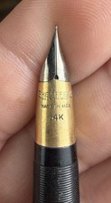 Vintage Sheaffer Fountain Pen 14K Gold Nib Triumph Lifetime Desk Set picture