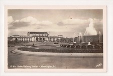 K-432 Washington DC Union Railway Station Train Depot Real Photo Postcard picture