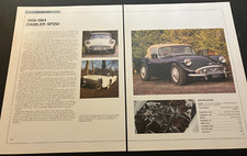 1959-1964 Daimler Dart SP250 - Vintage Automotive Spec-Sheet Art Print Wall Art picture