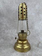 Antique Brass Skaters Lantern Oil Lamp Patent Dec 24 1867 Victorian Miniature picture