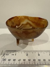Pre Owned Natural Banded Agate Tripod Small Dish picture