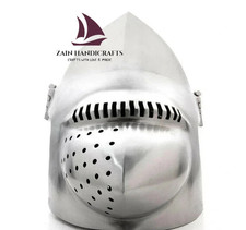 ZAIN Medieval Houndskull Bascinet Helmet - 14th-15th C. Pig-Faced Jousting Armor picture