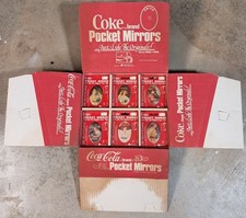 ORIGINAL 1984  COCA~COLA  60 POCKET MIRRORS   in ORIGINAL DISPLAY BOX picture