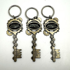 California Great America Haunt 2017 Keychain Lot 3 Steampunk Gear Keys  picture