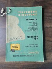 Antique Vintage 1959 Telephone Book Advertising Norwalk Milan Huron Ohio picture