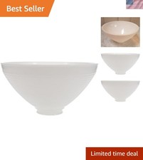 Modern 10-Inch White Opal Waffle Glass Shade for Floor Lamps - Rust Proof Design picture