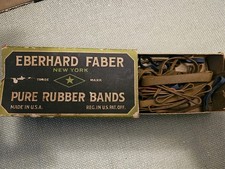 Antique Eberhard Faber Collectible Box Rubber Bands Advertising picture
