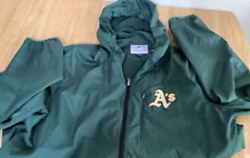 Oakland Athletics A’s  Full Zip Windbreaker Jacket Hood Size XL MLB picture