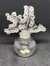 LALIQUE Crystal Clairefontaine Lily of the Valley Perfume Bottle-Signed picture