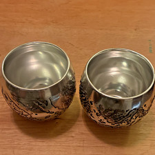 Vintage 1971 Don Sheil one pair of Nectar Cups Aluminum picture