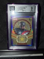 Topps 2026 Captain America 85th DS-1 Distinguished Service Purple /15 BGS 9 picture