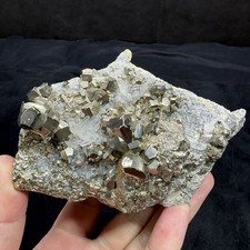 1 LB Natural Clear Quartz Crystal Cluster With Pyrite Mineral Specimen Healing picture