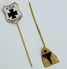 2pc WWI Era German Veteran Stick Pins KSK Regenstauf & Kyffhäuserbund 1786 badge picture