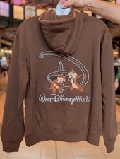 Disney Parks 2026 Chip And Dale WDW Brown Hoodie Size Large L NWT picture